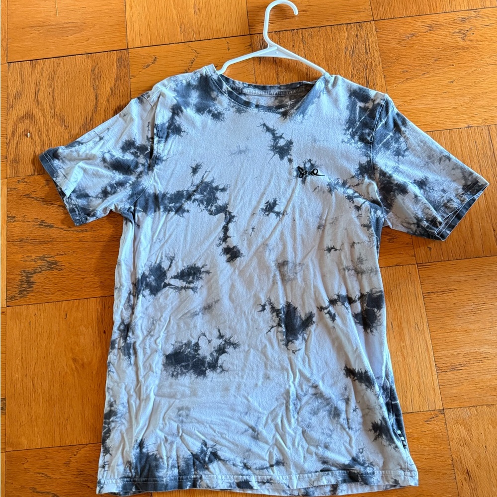 Black and White Short Sleeve Tees with Modern Tie-Dye